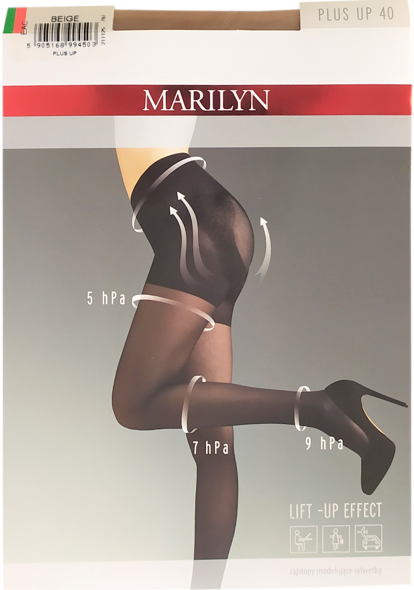 

Wyszczuplające Rajstopy Marilyn Plus Up 40 Beige 5