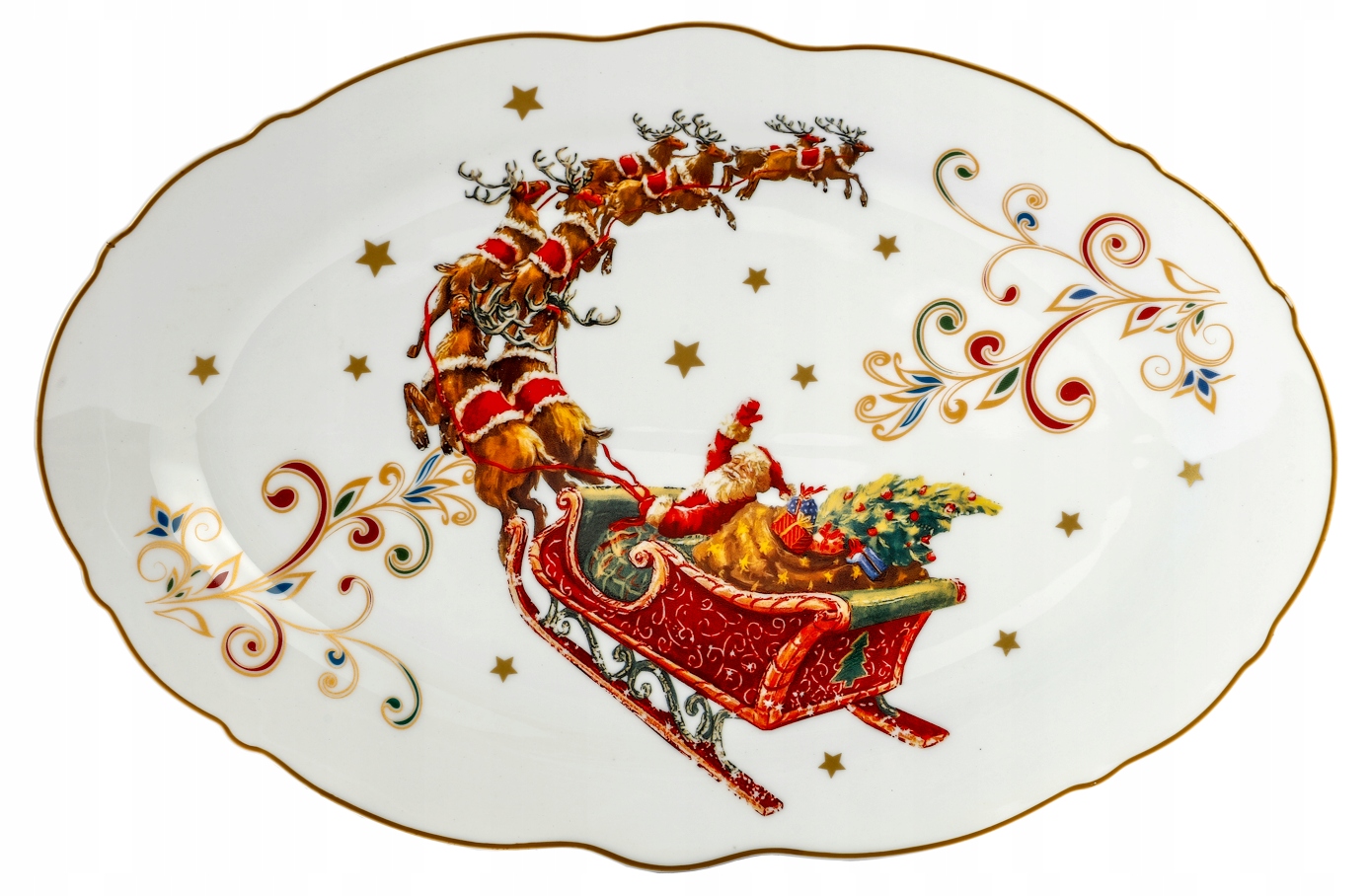 Miska talíř patera vánoční porcelánová miska Vánoce Mikuláš