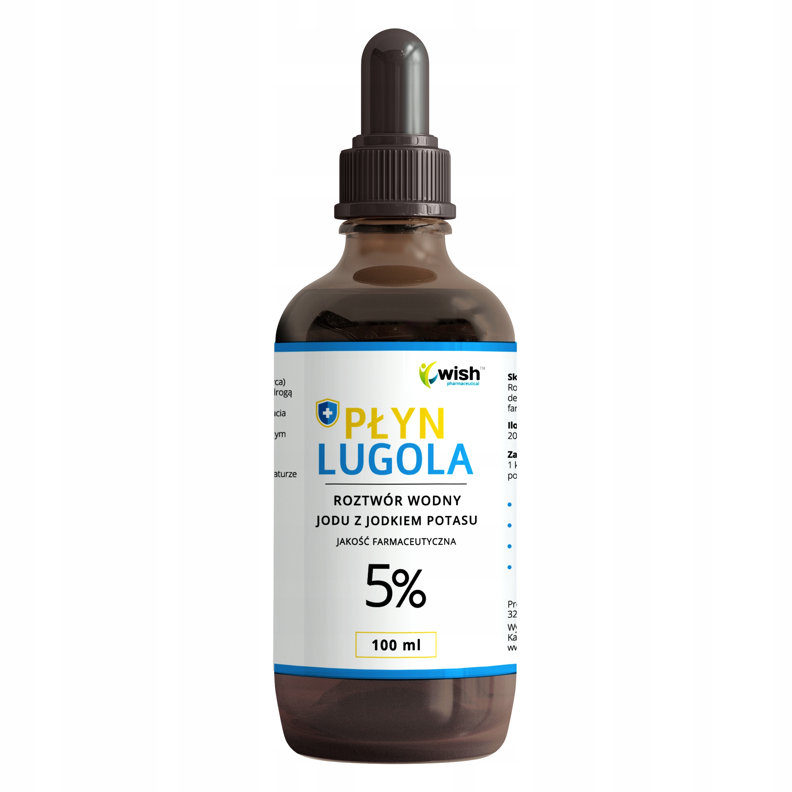 

Płyn Lugola 5% jod jodek potasu Czysty jod 100 ml