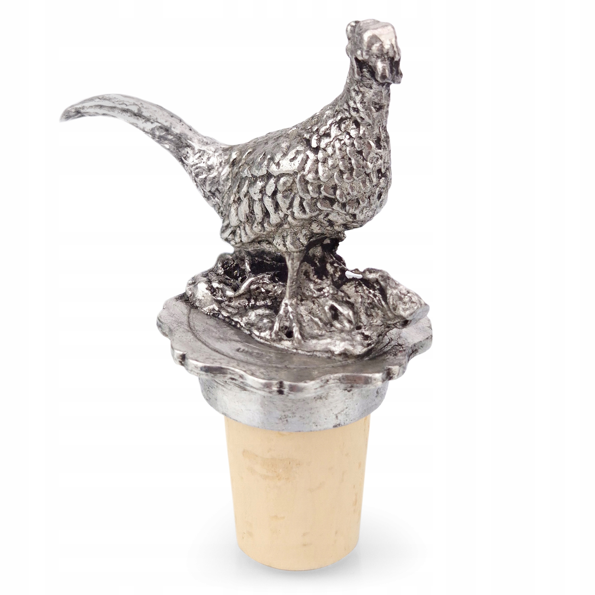 Ručně vyrobená ozdobná zátka na víno Bažant dárek pro myslivce