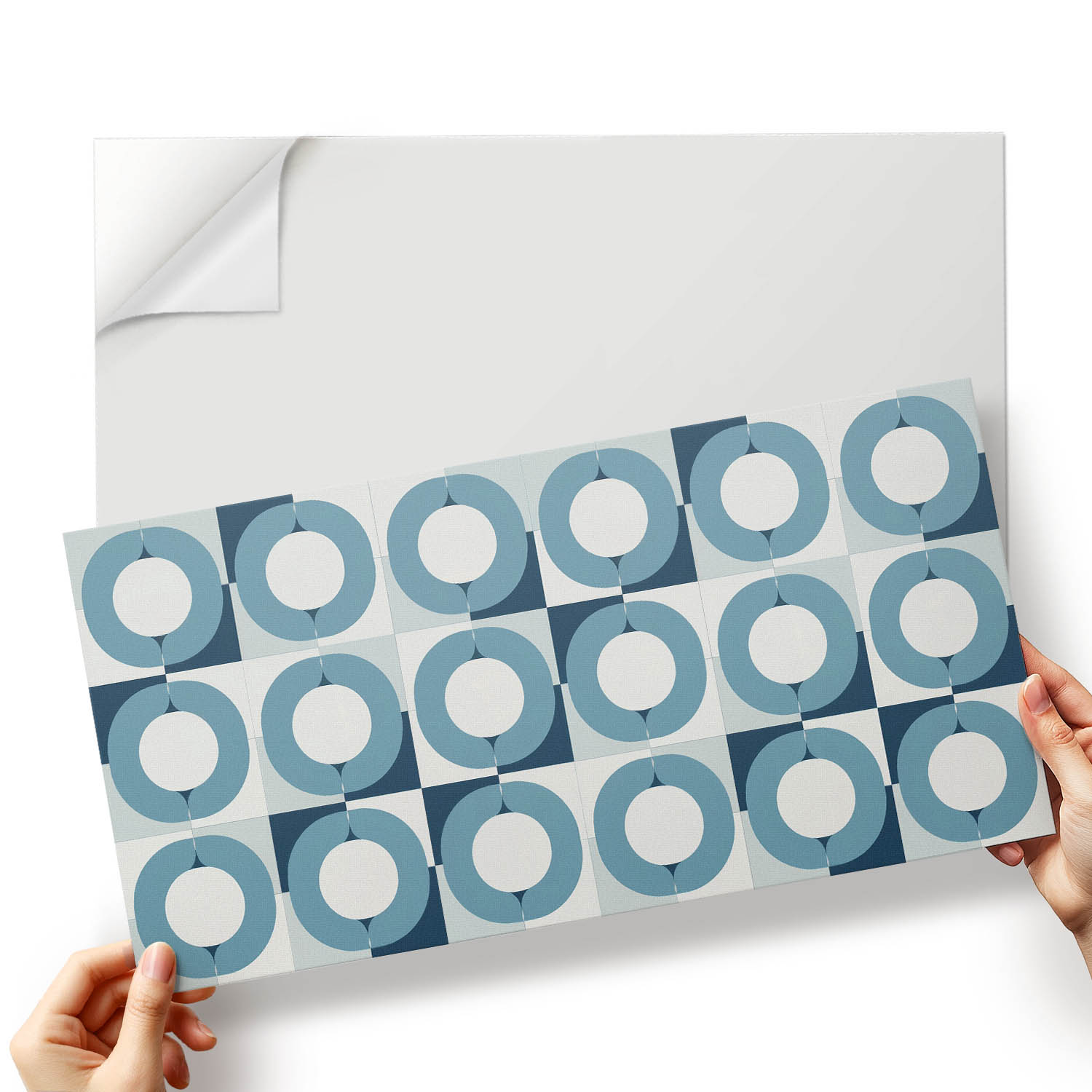 Sada Pvc dlaždic Vzor kruhů v vyvážené kompozici 10x40x20 cm