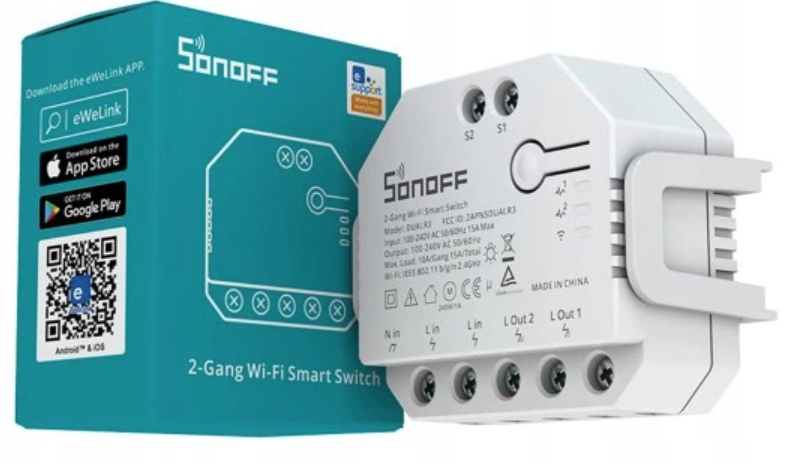 

Sonoff Dual R3 2-kanałowy sterownik rolet WiFi