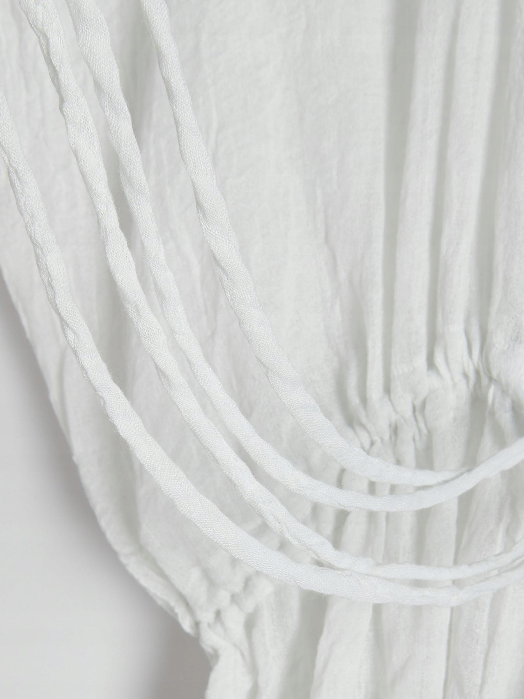 PLAŻOWA NARZUTKA TUNIKA ŚCIĄGACZ DEKOLT V mmj XC57212 Kolor biały