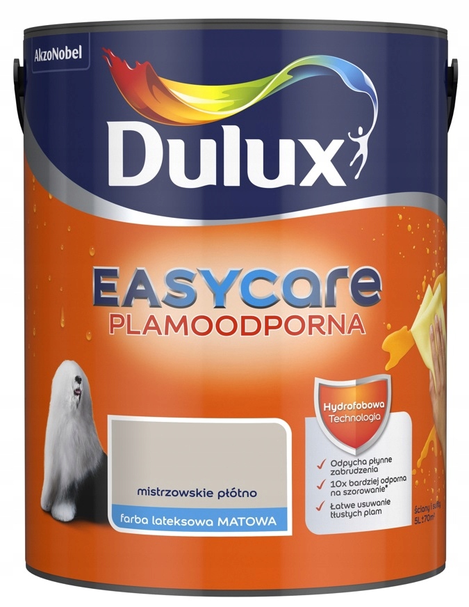 

Farba Dulux Easycare- mistrzowskie płótno, 5l