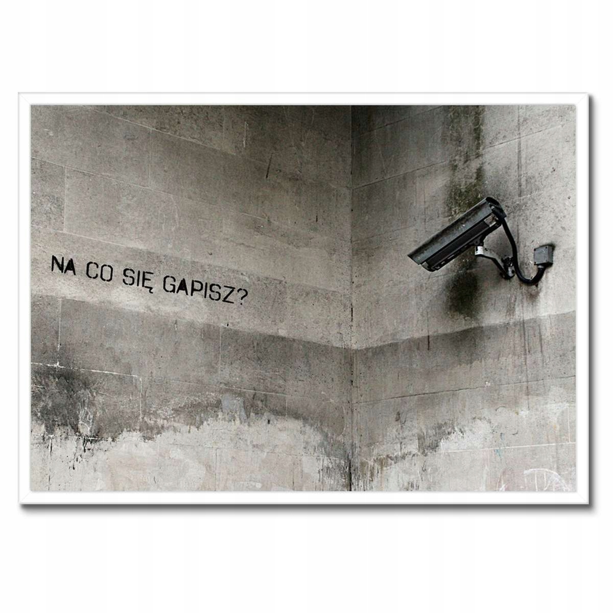 Plakáty v rámu 70x50 Banksy Na co koukáte Kamera Monitorování