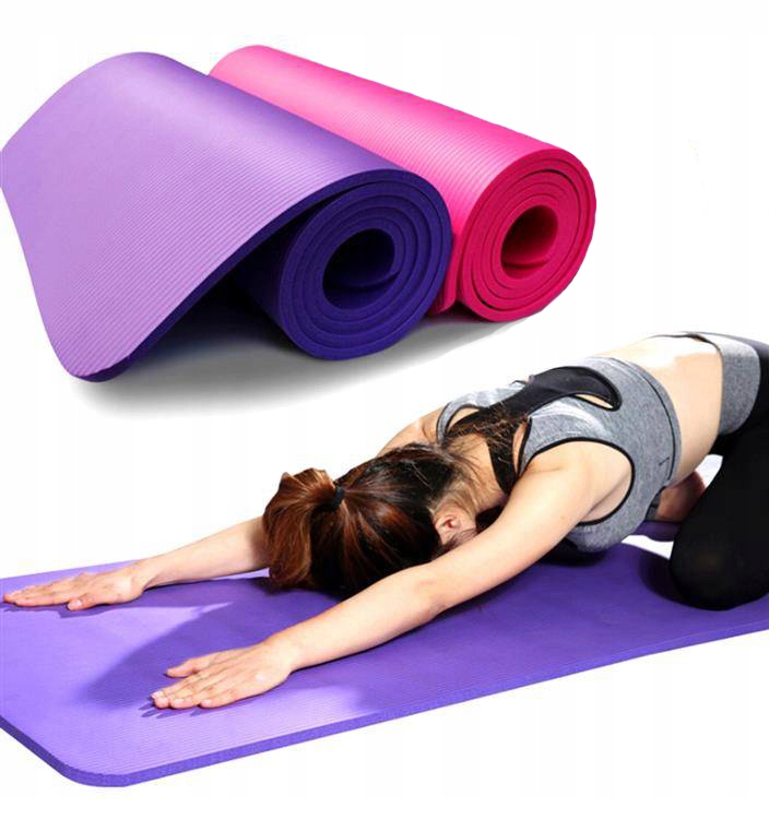 MATA DO ĆWICZEŃ JOGA FITNESS - STAR GRUBA FIOLETOWA GIMNASTYCZNA 183x61x0,8