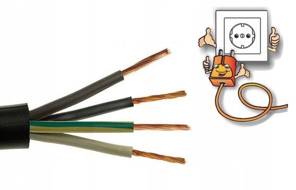 POLSKI KABEL H05RR-F OW 4x2,5 /1m/