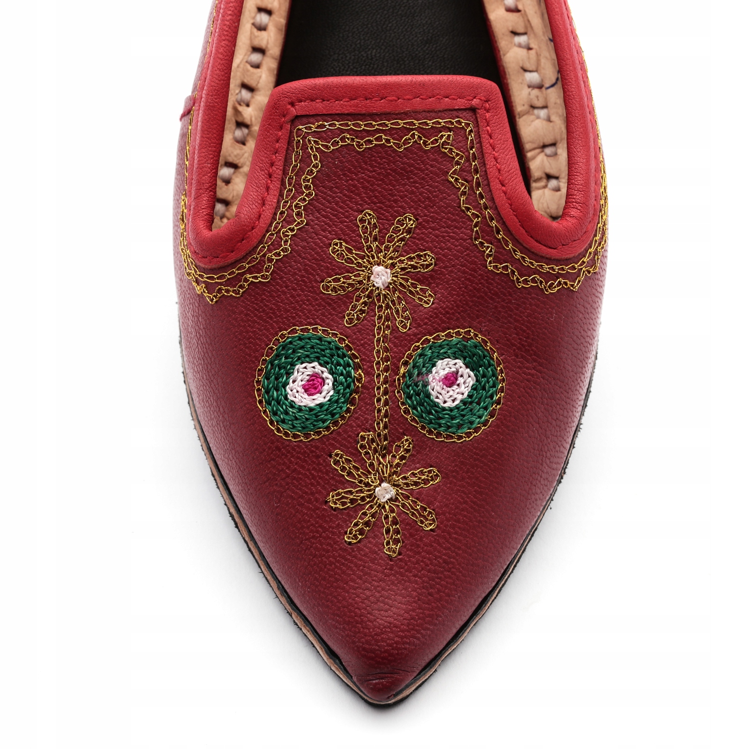 

Klapki Ze Skóry Skórzane Pantofle Buty Indie 34