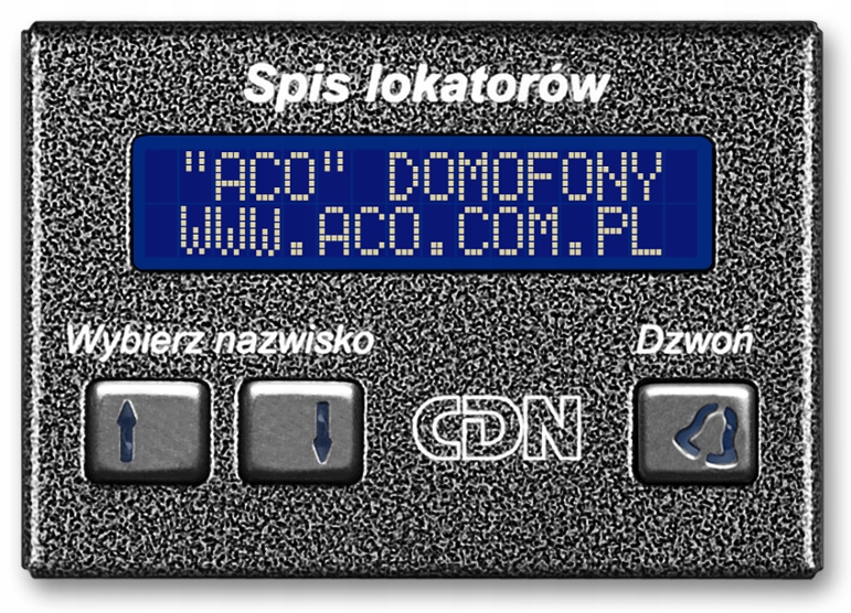 Aco CDN-230E St Elektronický zoznam nájomníkov, oceľ