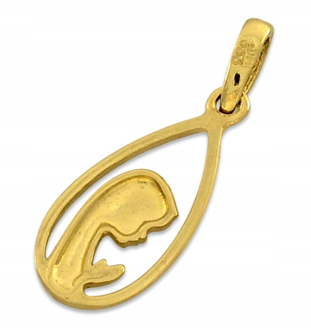 ZŁOTY DELIKATNY MEDALIK MATKA BOSKA NA CHRZEST 333 Marka inna