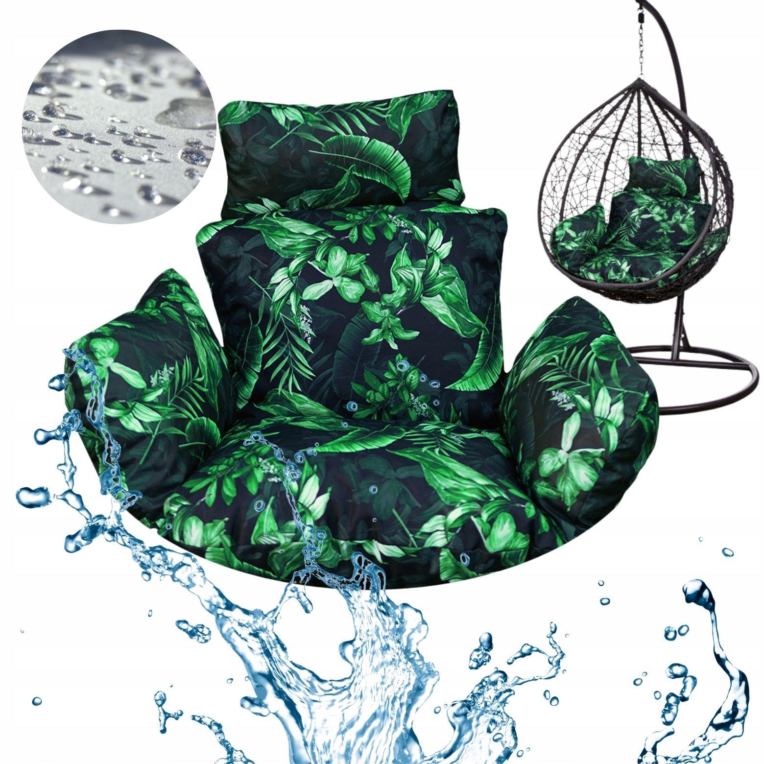 Polštář na zahradní houpačku Závěsné Křeslo kokon čapí hnízdo Blomster