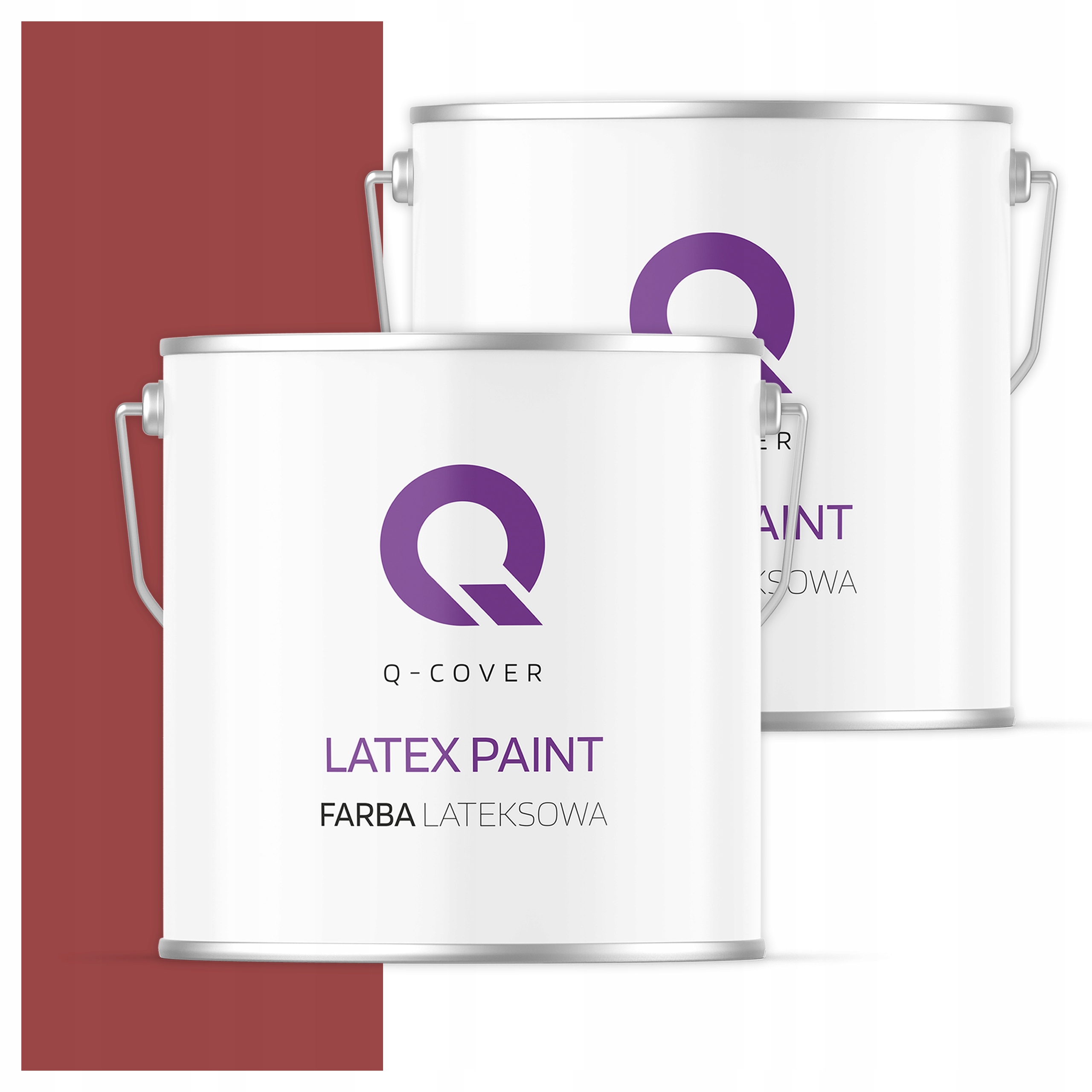 Latexová vnútorná stropná farba 5L Hlboká matná farba Červená Tmavá