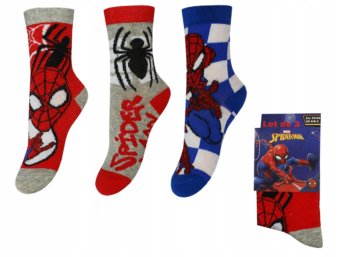

Spiderman Skarpetki Dla Dziecka 3 Pary 3-PAK 23/26