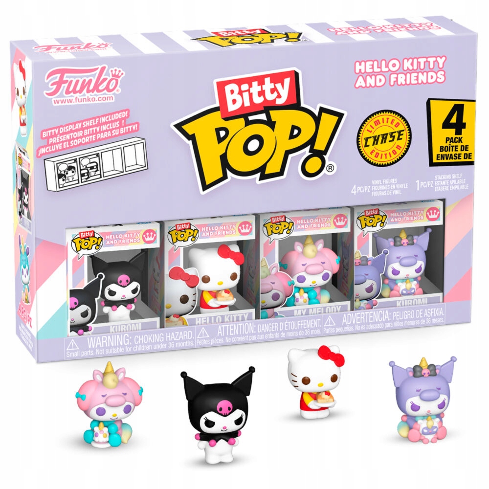 Funko Pop Bitty Hello Kitty 4pack Kuromi My Melody Chase Limitovaná figurka