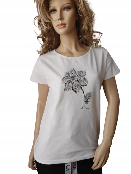 

Bluzka t-shirt koszulka z miłej bawełny Latynka