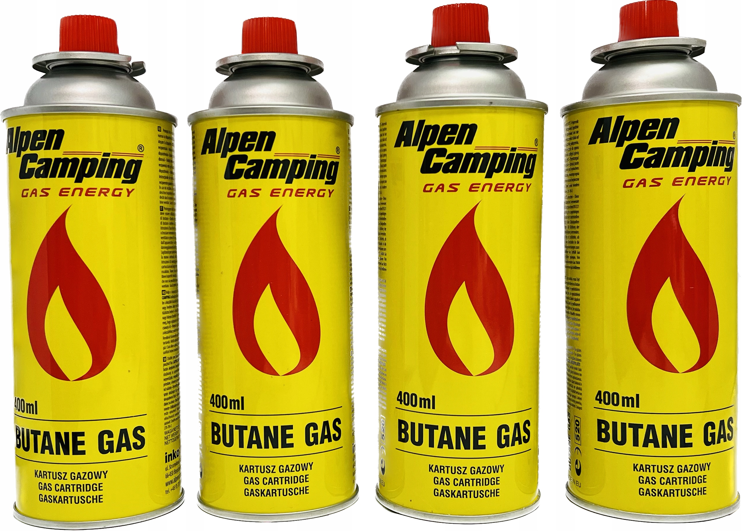 

Kartusz nabój gazowy Alpen Camping 400 ml x 4 szt.