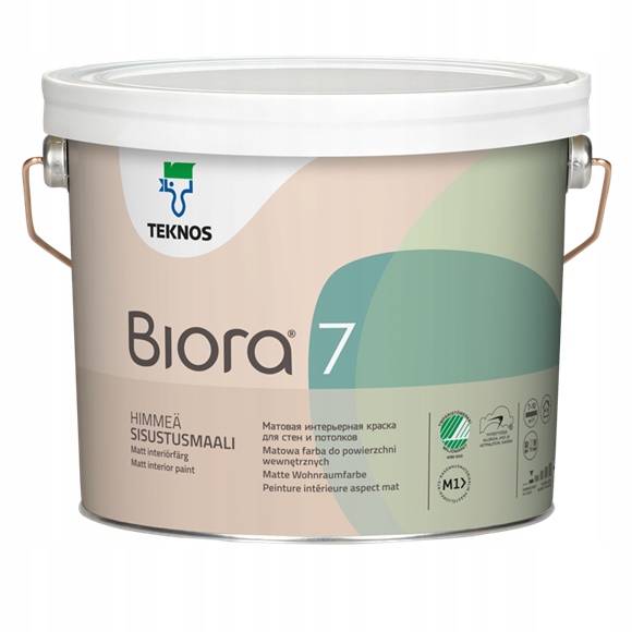 Barva na stěny a stropy Teknos Biora 7 9L matná, omyvatelná, ekologická