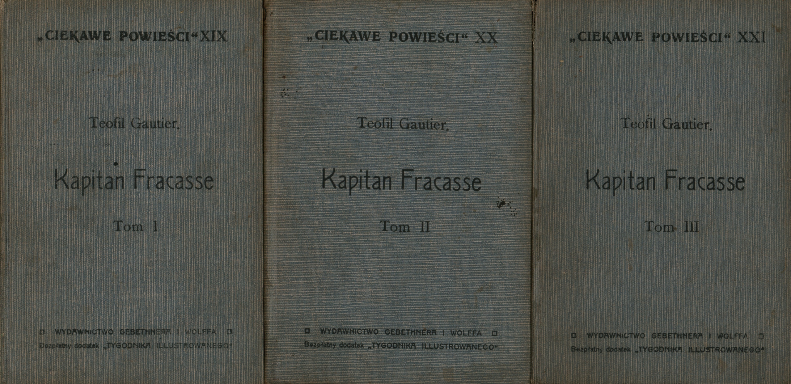 KAPITAN FRACASSE TOMY 1-3 KOMPLET - TEOFIL GAUTIER