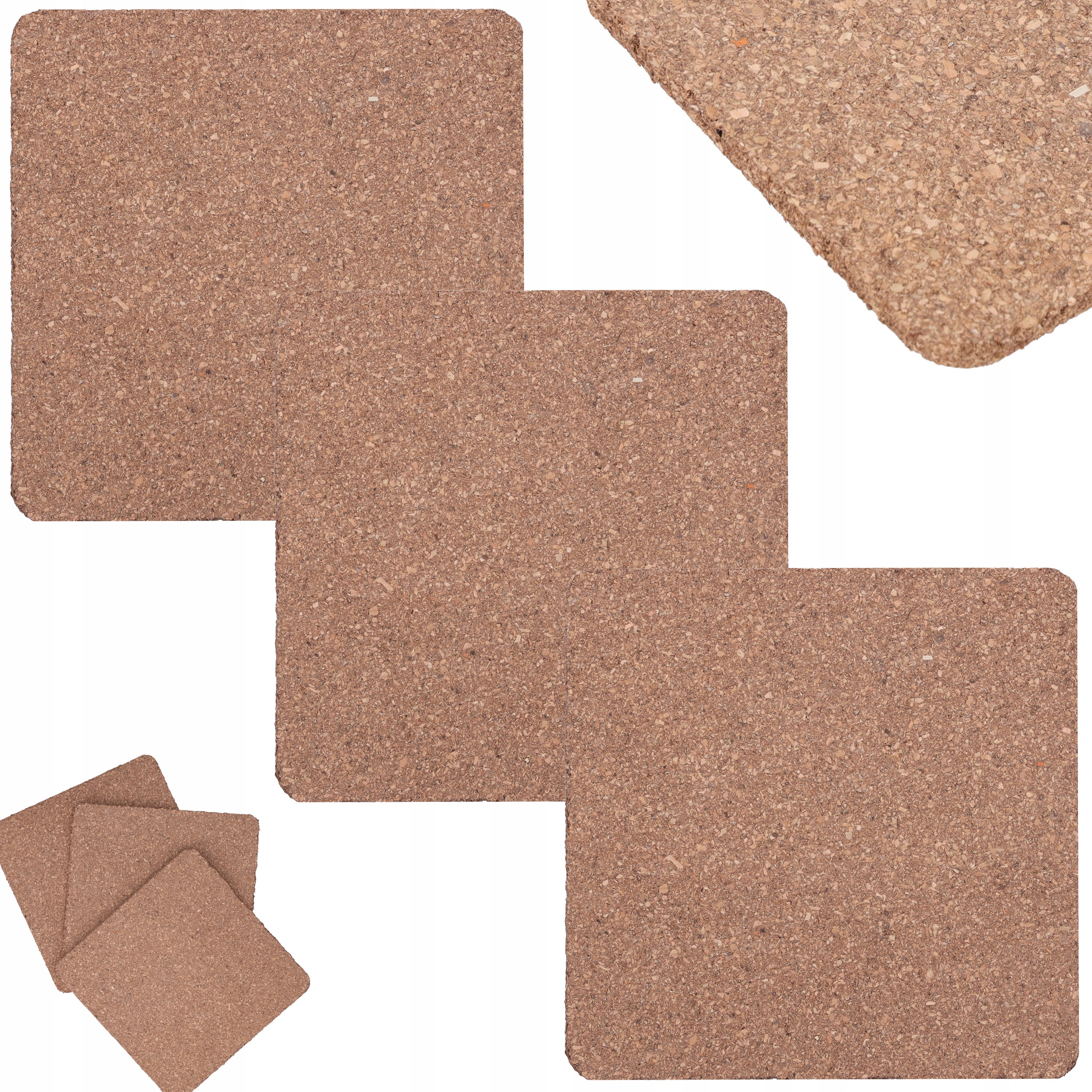 

Podkładki korkowe pod garnek kwadratowe 3 szt