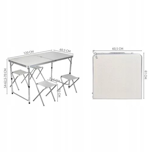 Zestaw kempingowy Trizand 23238 Materiał blatu płyta MDF