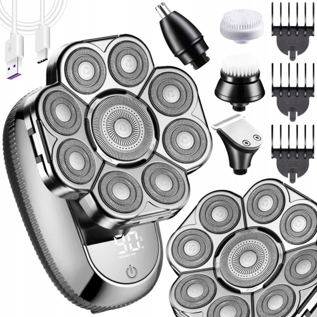 Holicí Strojek Pánský Zastřihovač Vousů Zastřihovač Nástavců