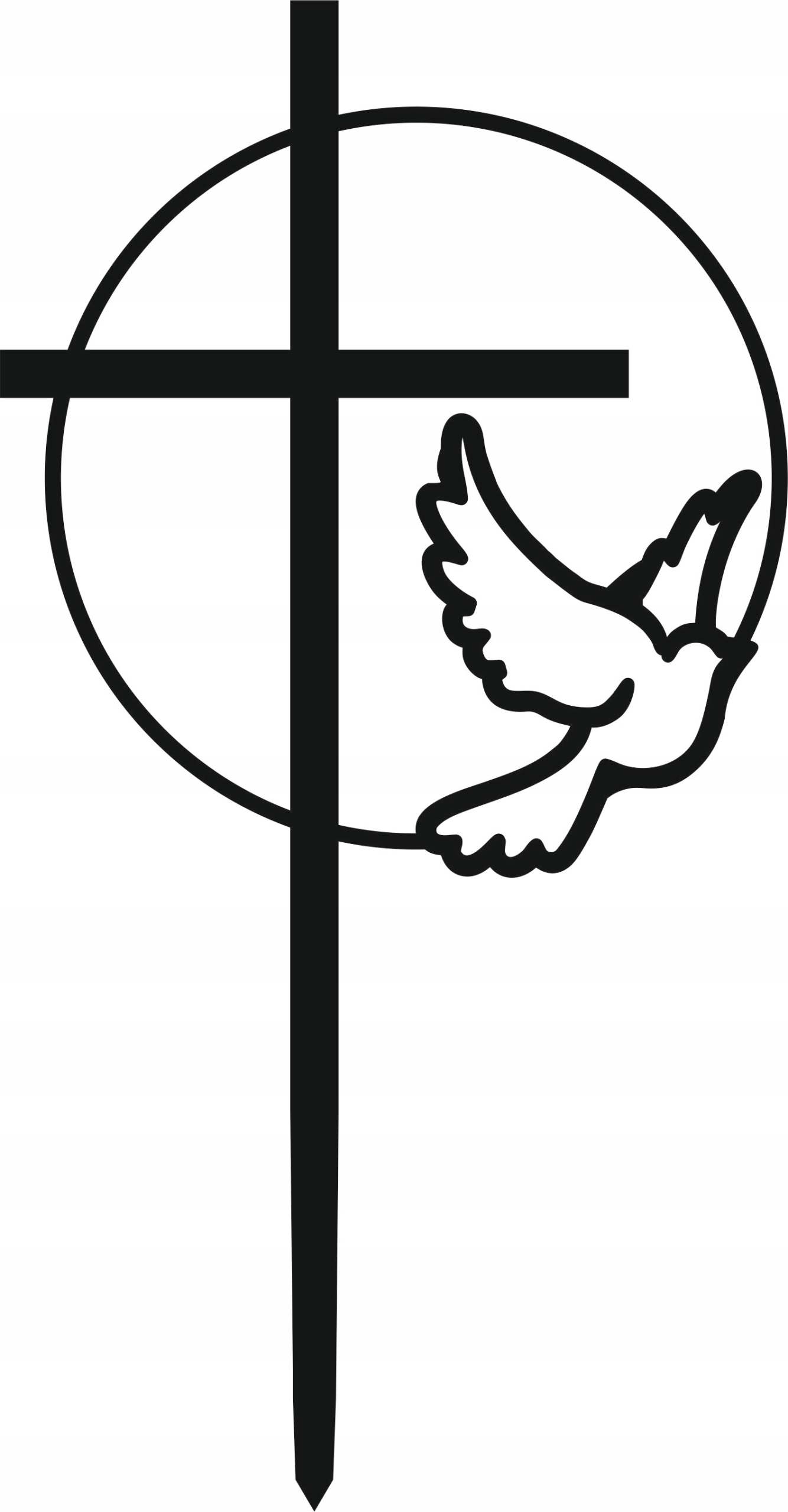 

Topper Komunia Chrzest Bierzmowanie Krzyż gołąbek