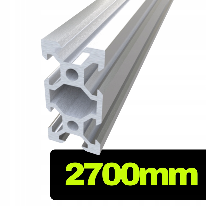 Konstrukční hliníkový profil V-Slot 2040 270 cm stříbrný T6 20x40