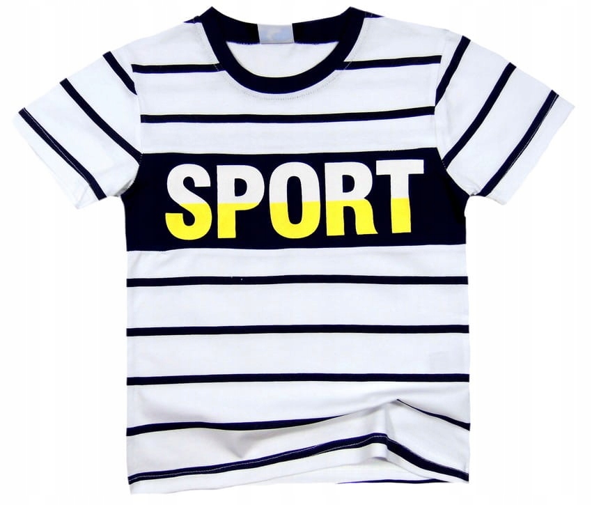 

paseczki Koszulka chłopięca 331C Sport 98/104 biał