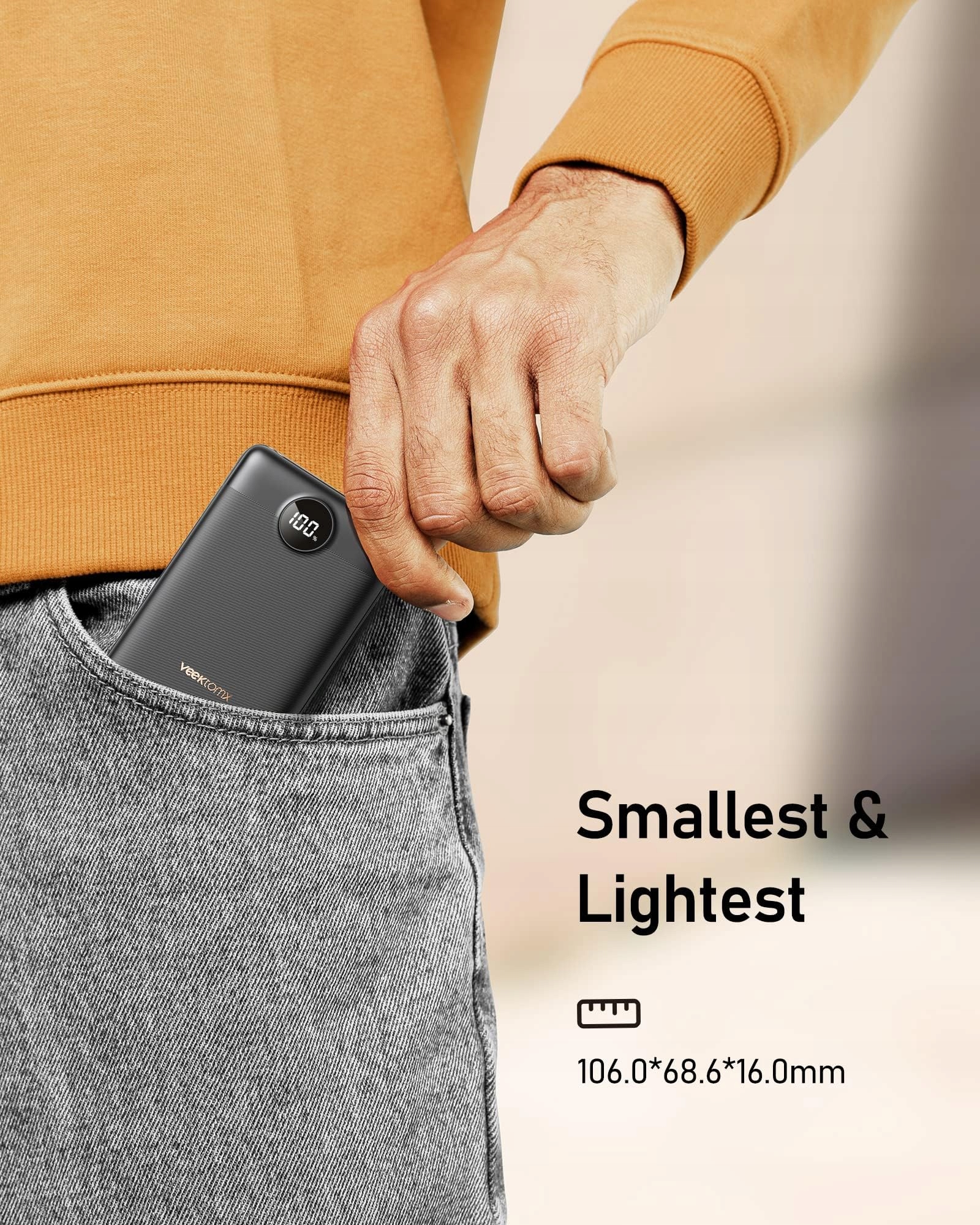VEEKTOMX 10000mAh Powerbank 22.5W USB C for iPhone Samsung Huawei — miniatura 7