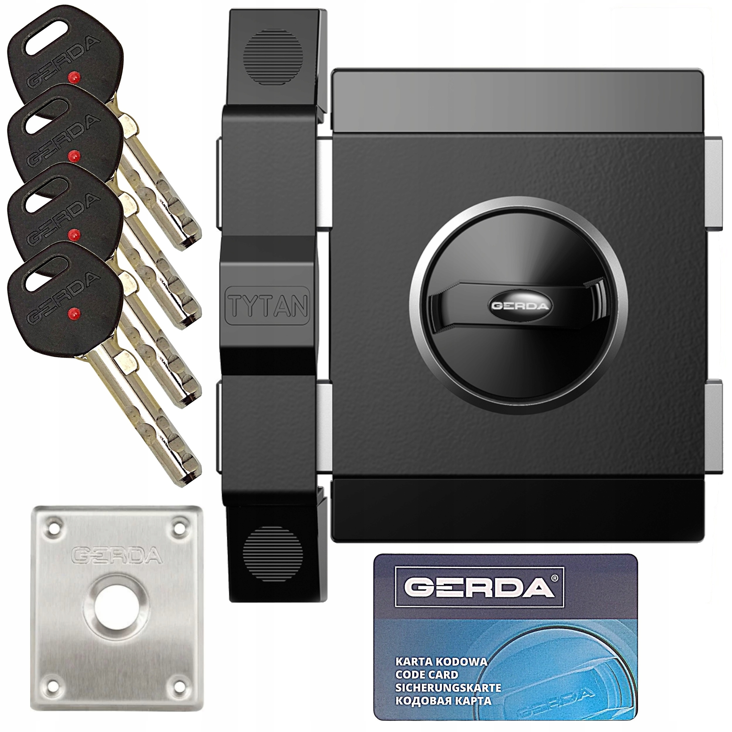 vrchní zámek Gerda Titan Zx černý pravý