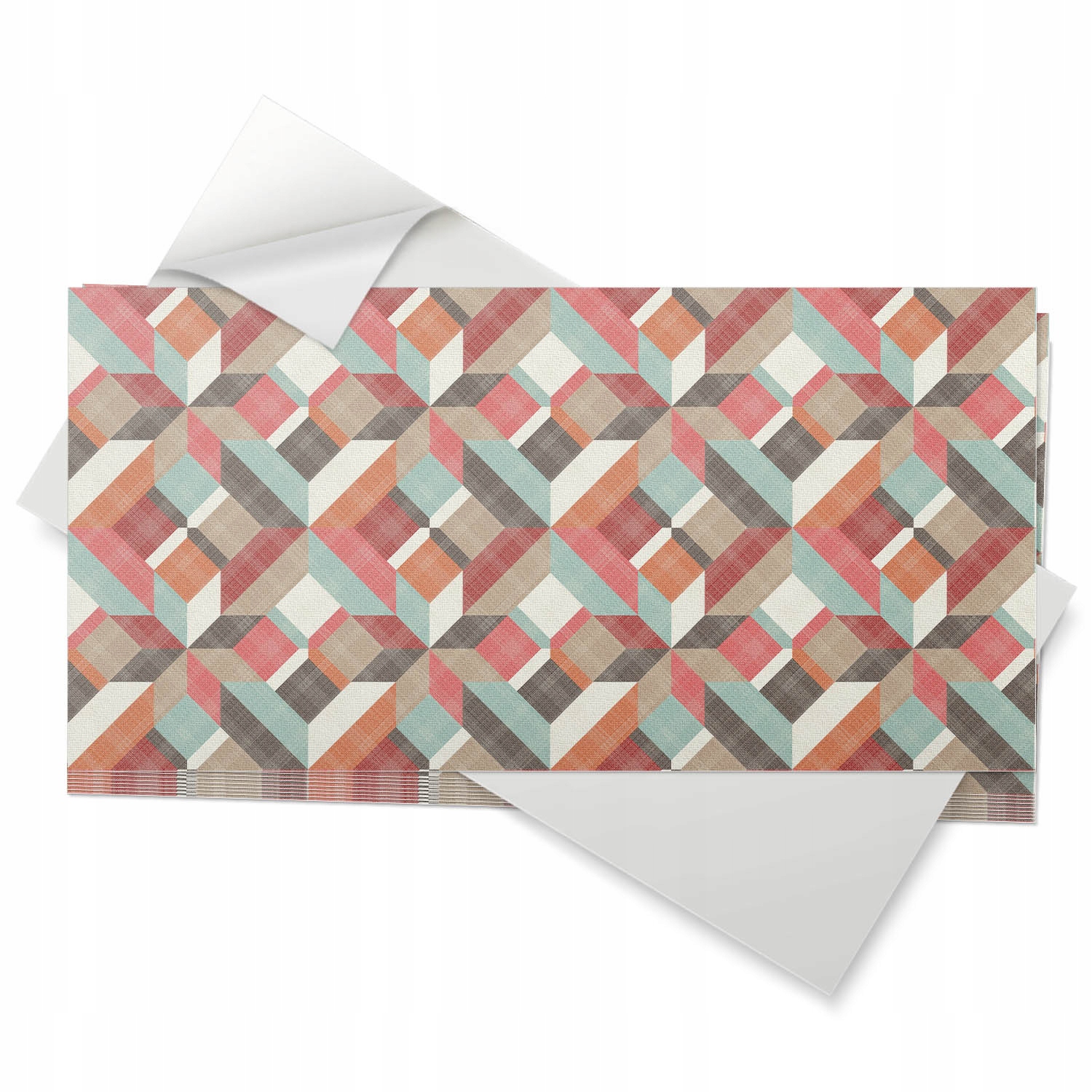 Pvc vinylové dlaždice 10 ks 40x20 cm Geometrie v barevných tvarech