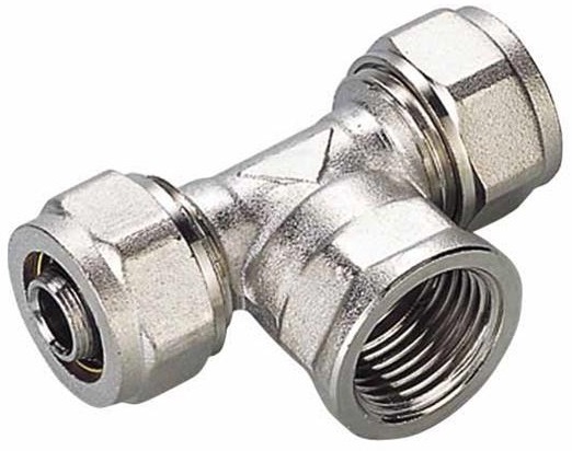 PEX TRÓJNIK 16x1/2x16 GW SKRĘCANY ALUPEX