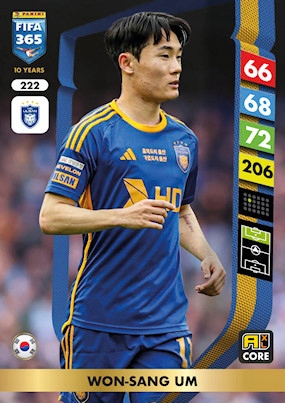 2025 Panini Adrenalyn XL Fifa 365 222 Um Won-sang