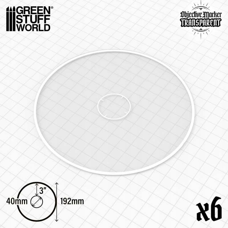 Green Stuff World Basic Clear Objective Marker Warhammer 40000 compatible