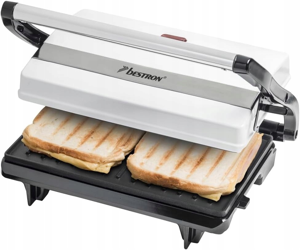 Gril Panini Bestron APM123W 22,5 x 14 cm bílý