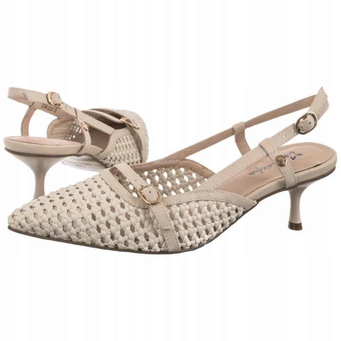 Dámské kožené lodičky Maciejka Světle béžové K7446-22 Beige