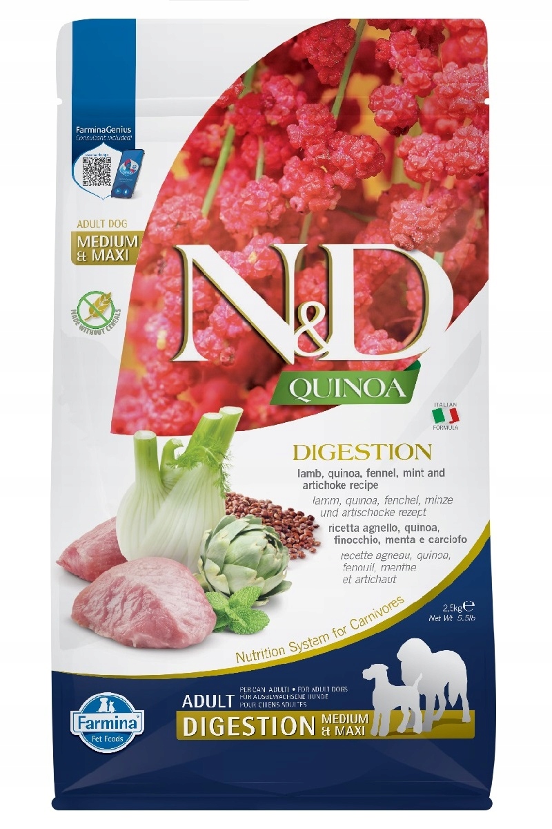 Farmina Dog Quinoa Digestion Adult Medium & Maxi 2,5 kg