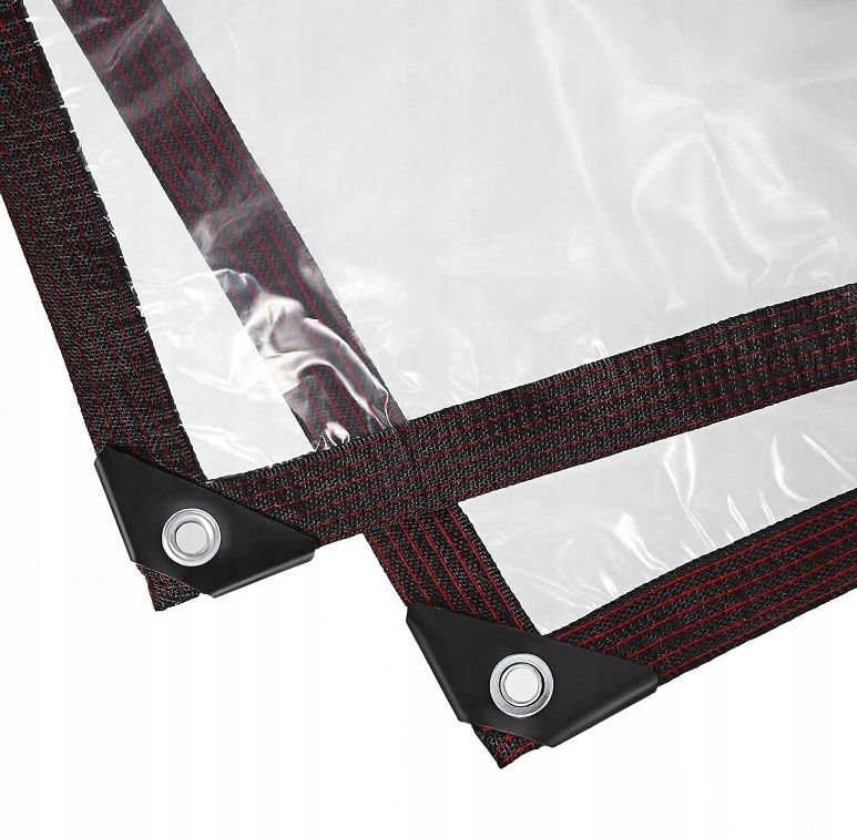 PLANDEKA PRZEZROCZYSTA OGRODOWA TARASOWA WODOODPORNA Z OCZKAMI ANTY-UV 2X3M Gramatura (g/m2) 260 g/m2