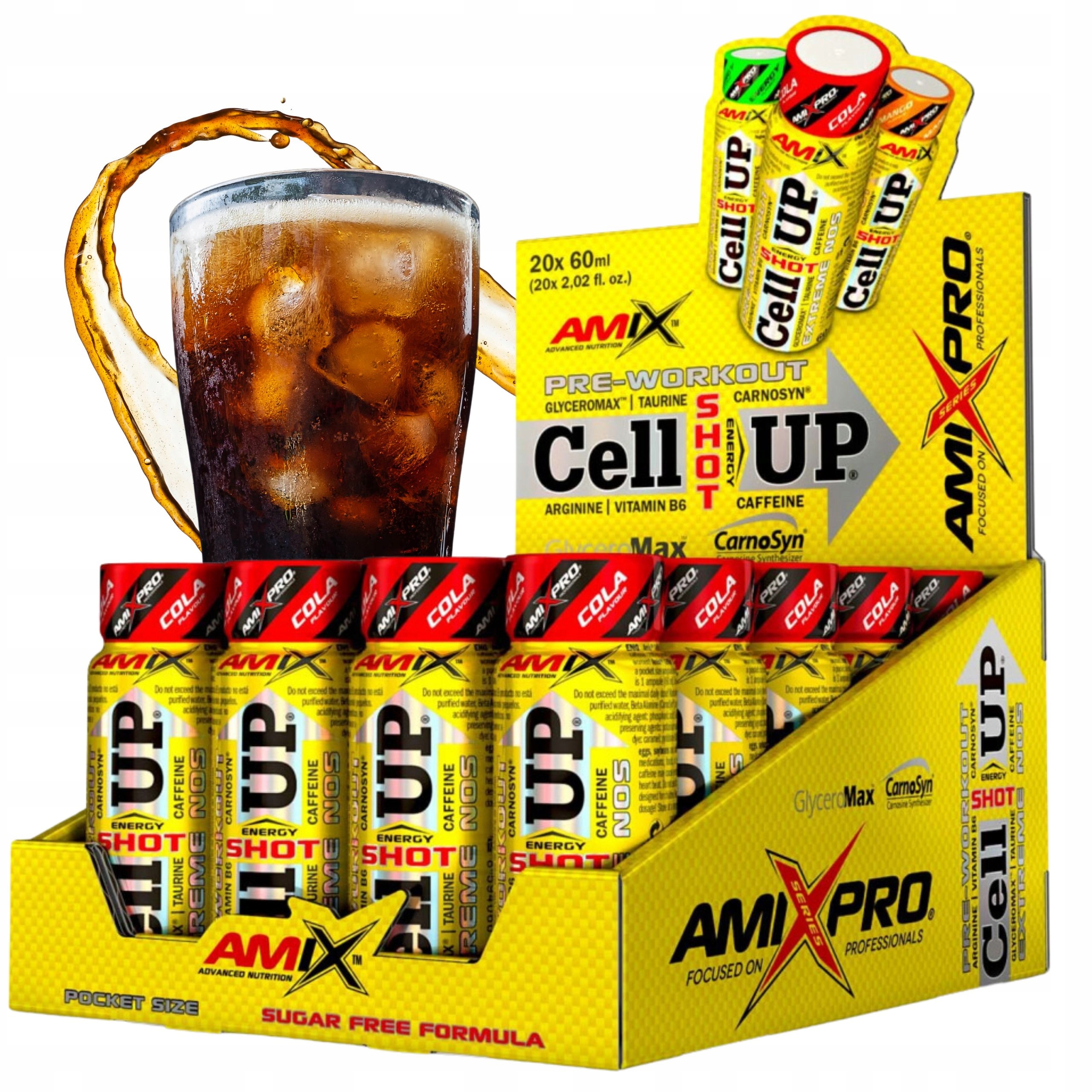 Předtréninkovka Beta Alanin Shot Taurin Arginin L Cola 20 x 60 Ml