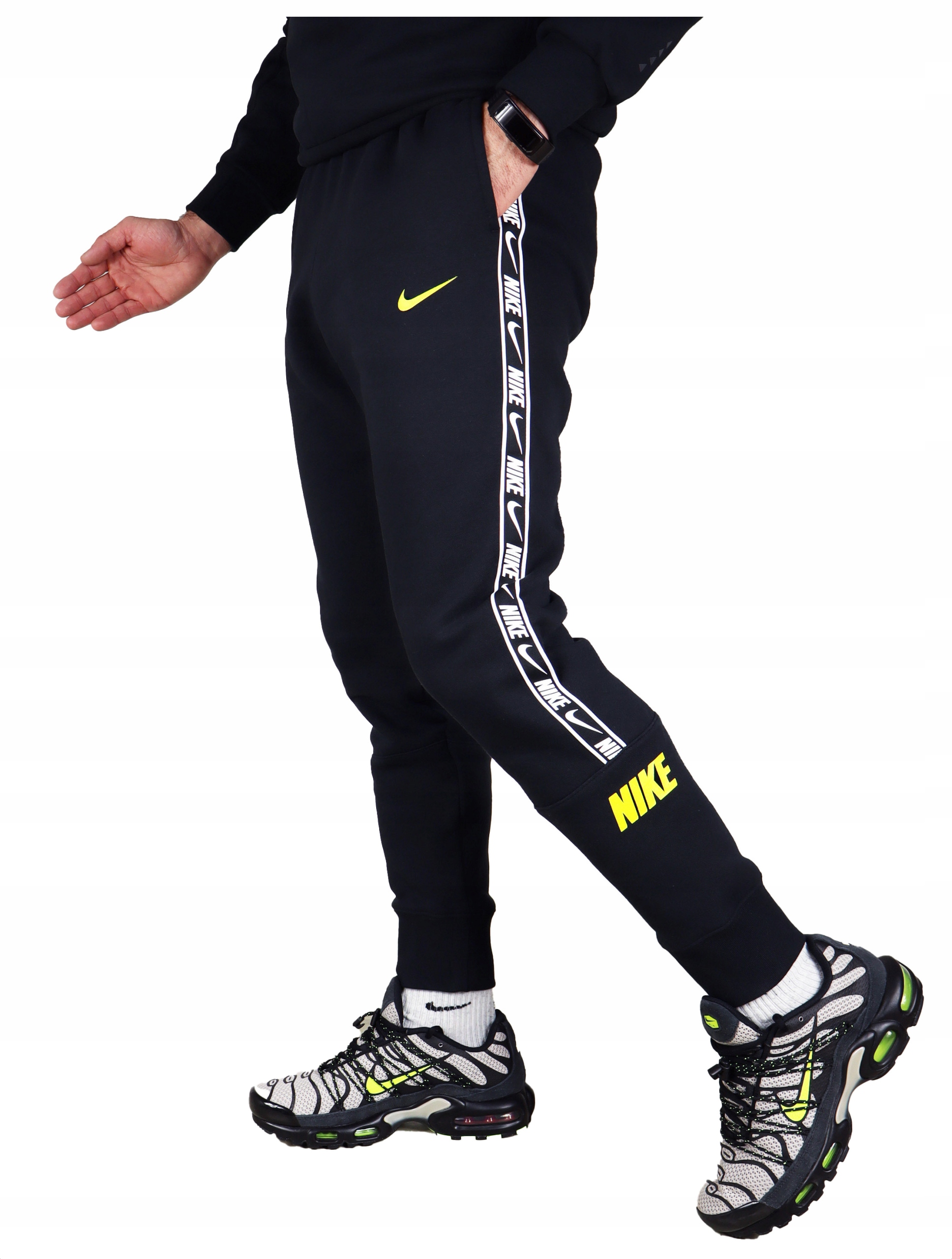 Nike Teplé kalhoty Bavlna teplákové Fleece jogger pánské zimní tepláky