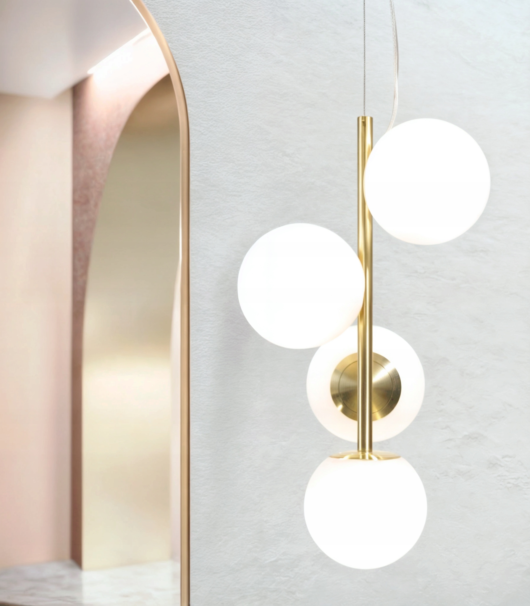 NOWOCZESNA LAMPA SUFITOWA WISZĄCA ŻYRANDOL ZŁOTA KULE ZWIS MODERN LED 150CM Liczba punktów światła 4