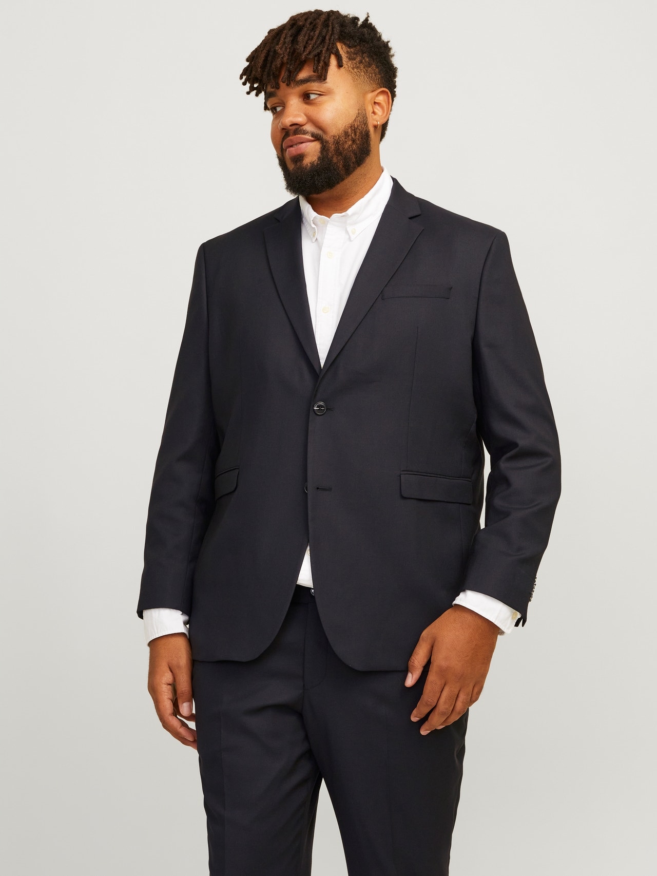 Jack&jones Černé Sako Slim S Klasickými Klapkami 66 6FA