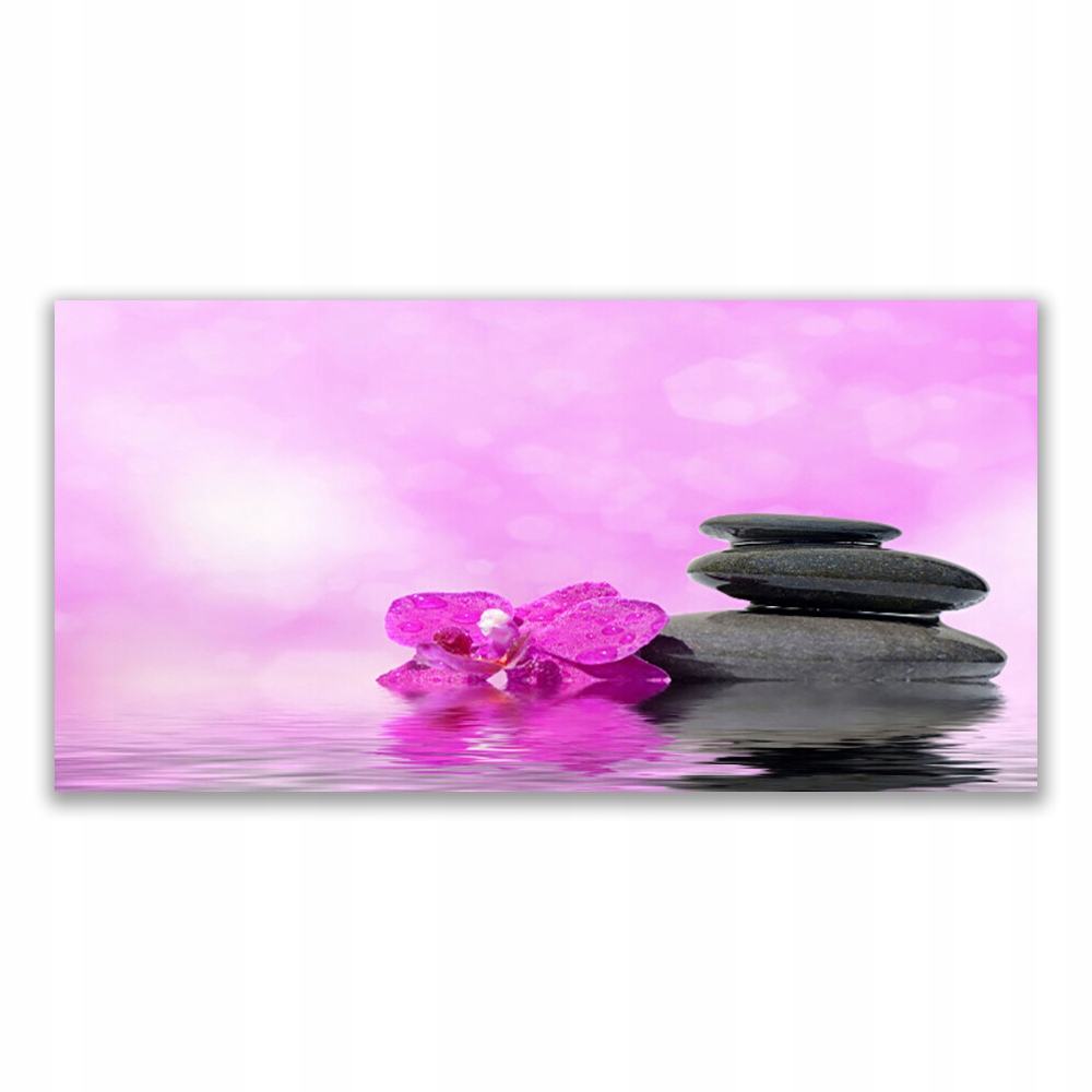 

Obraz akryl z nadrukiem 140x70 Kwiat Sztuka Różowy