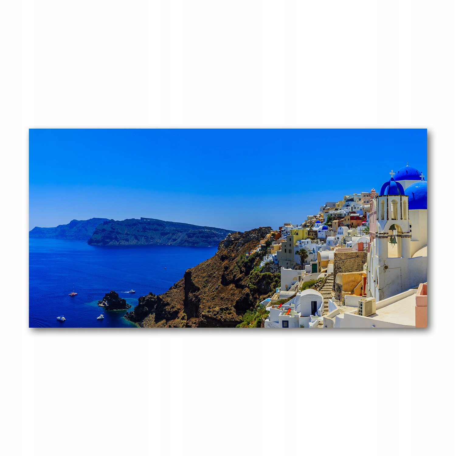 

Foto obraz na ścianę szklany Santoryn Grecja140x70