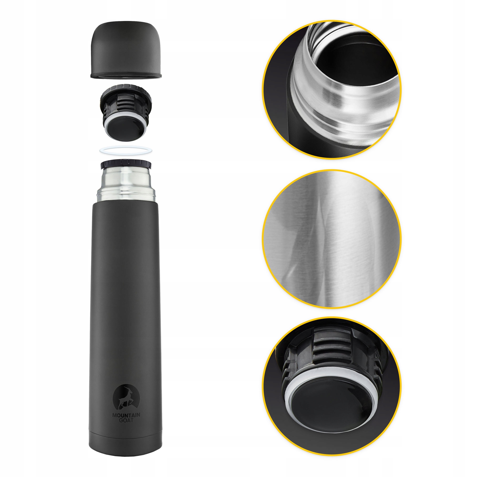 DUŻY TERMOS TURYSTYCZNY PRÓŻNIOWY MOUNTAIN GOAT Model THERMOS