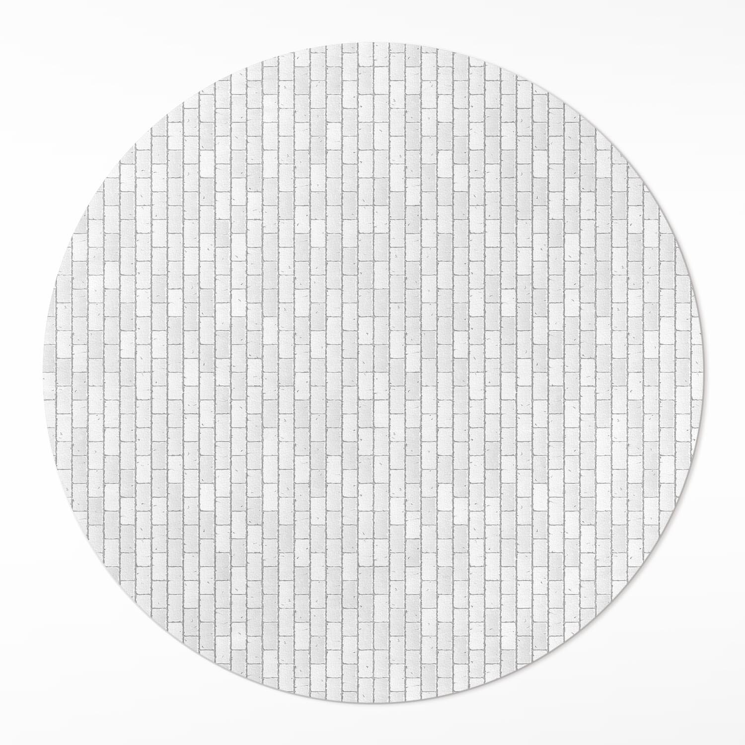 Okrúhly vinylový koberec pod stôl Jasná tehla elegantná mozaika ⌀ 130 cm