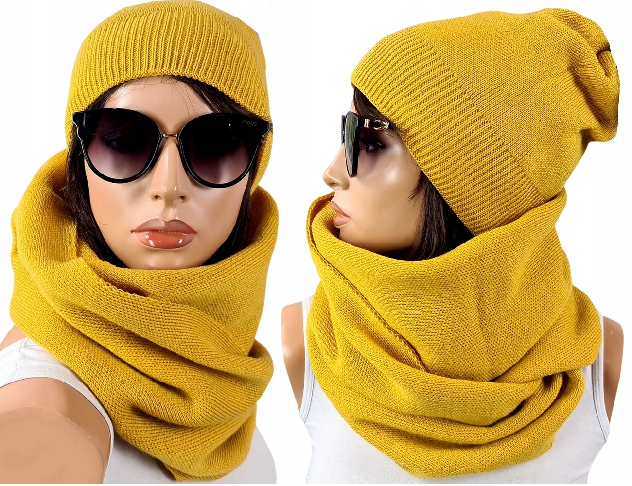 

Polski Komplet Czapka + Duży Komin Ciepły # Kolory