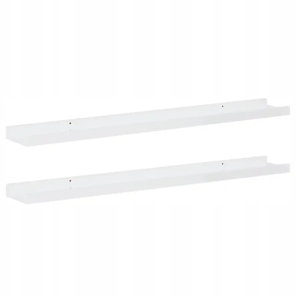Nástěnná police Mdf v bílé barvě s vysokým leskem, 80 x 9 x 3 cm