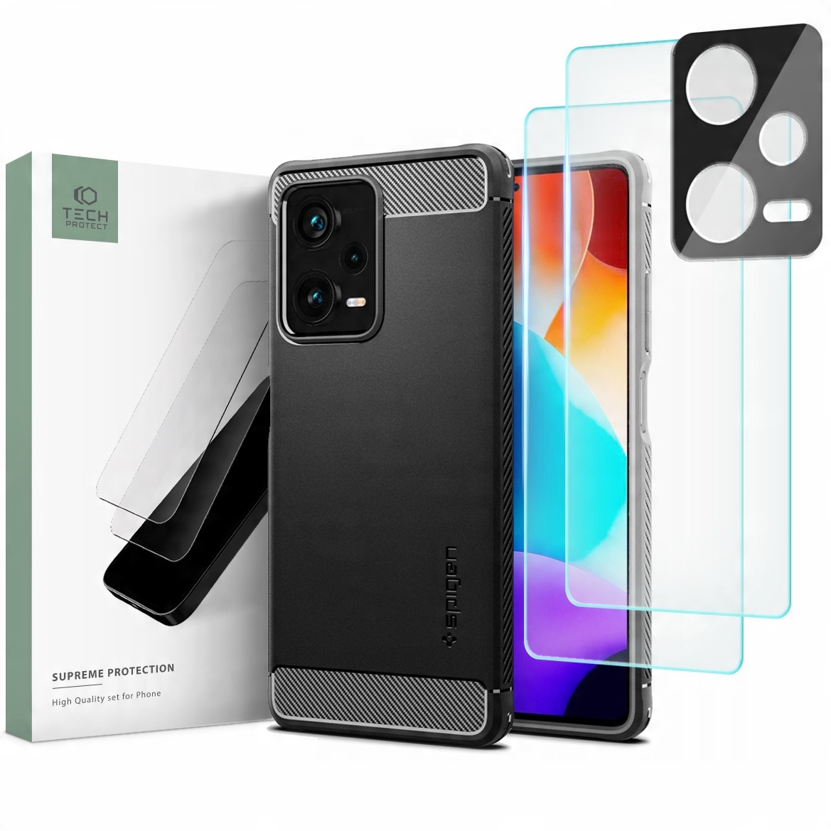 

Spigen Etui Szkło Na Redmi Note 12 Pro+ Plus 5G