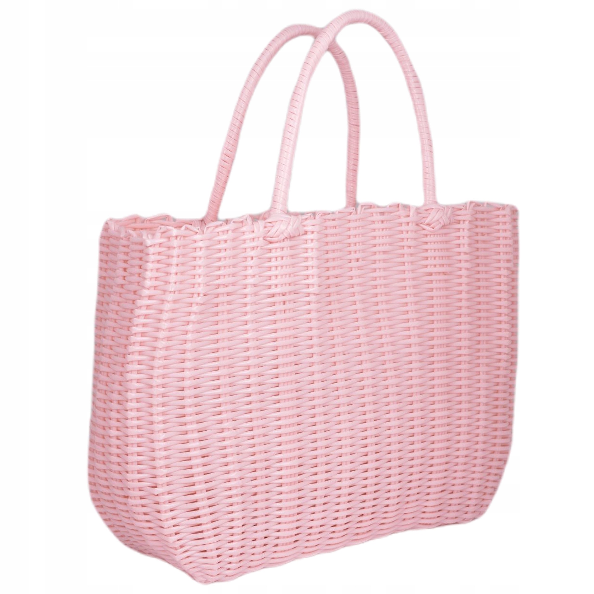 

Torba na zakupy kosz koszyk różowy z uchwytem 38cm